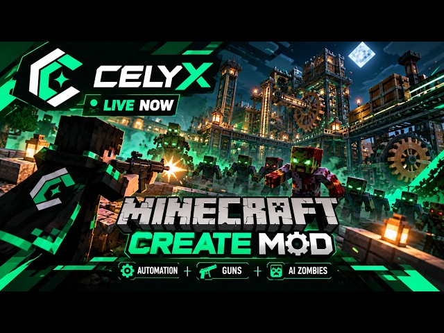 ⚙️AK-47 vs ZOMBIE | Minecraft Create Mod LIVE