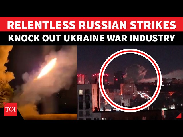 Putin Launches Coordinated Strikes On Ukraine's War Industry, Power & Transport Hub| WATCH