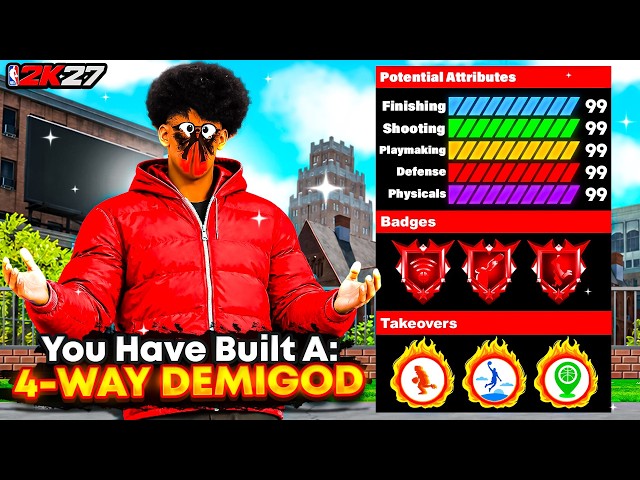 THIS 4-WAY DEMIGOD BUILD IS THE BEST GUARD BUILD in NBA 2K27 - BEST ALL AROUND GUARD BUILD 2K27