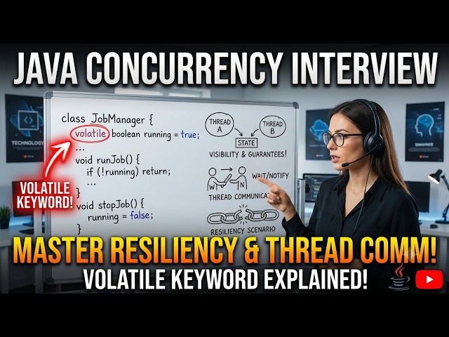 Java Concurrency Interview Scenario: Resiliency, Volatile Keyword & Thread Communication Explained