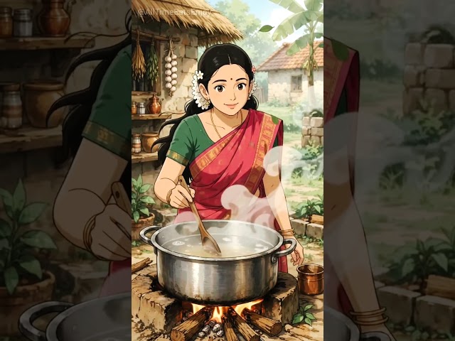 Village Style Rava Kesari Making #ghibli #studioghibli