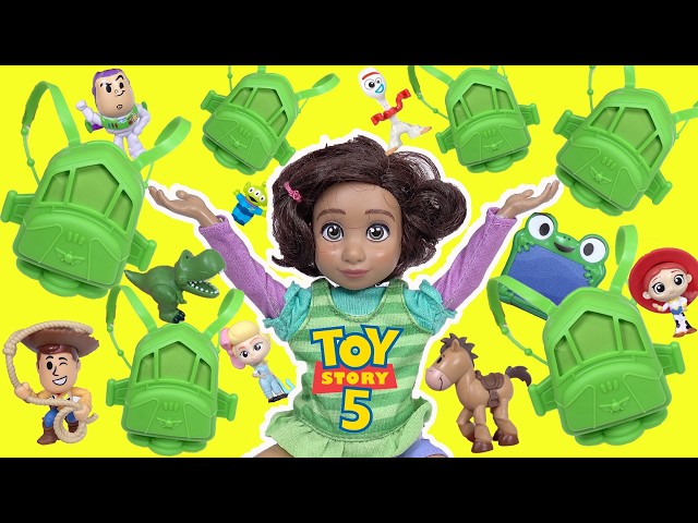 Toy Story 5 Mystery Surprise Backpacks LOST TOYS Pretend Play with Woody, Jessie, Buzz, Lilypad Doll