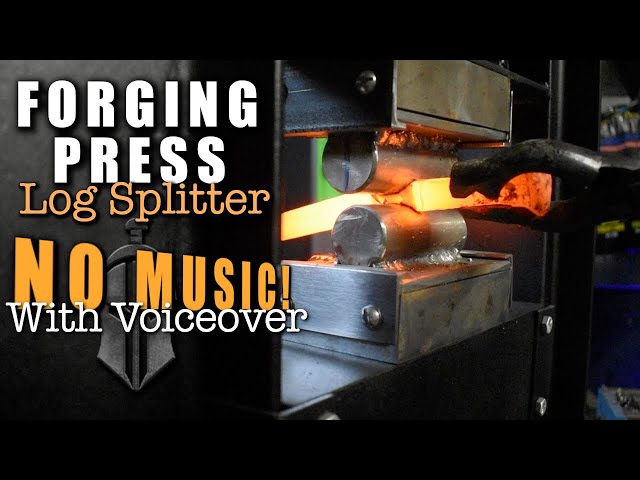 "Electric Forging Press" Harbor Freight Log Splitter NO MUSIC W/ Voiceover #forging #knifemaking