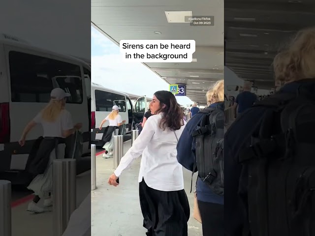WATCH: People flee airport to Israeli airport and take cover