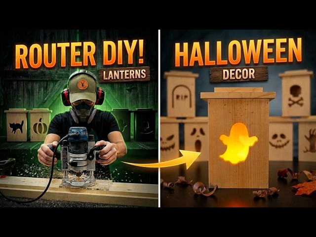 DIY Wooden Halloween Lanterns (ANY Router!)