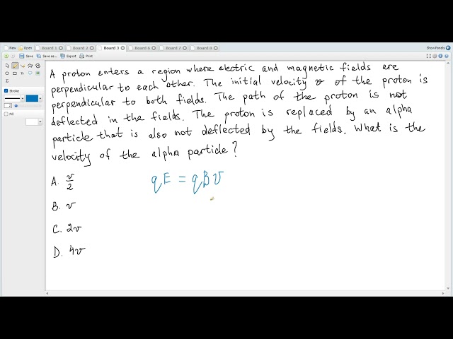 IB Physics D3 (November 2025 Past Paper 1A TZ1 HL-29 SL-20). Motion in electric and magnetic fields.