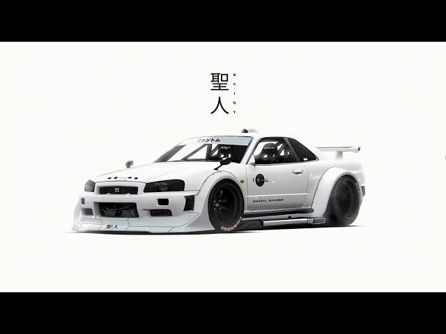 WHITE GTR R34 - WALLPAPER - 1080p60fps