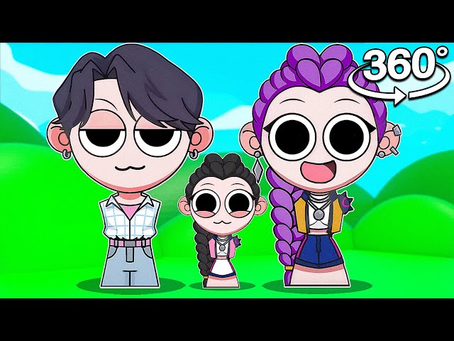 RUMI & JINU SPRUNKI With Their BABY React In 360 | Kpop Demon Hunters