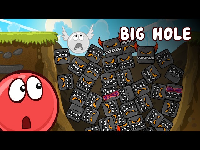 Red Ball 4 But It's God Mode | Red Ball Falls Into a BIG HOLE! 😱