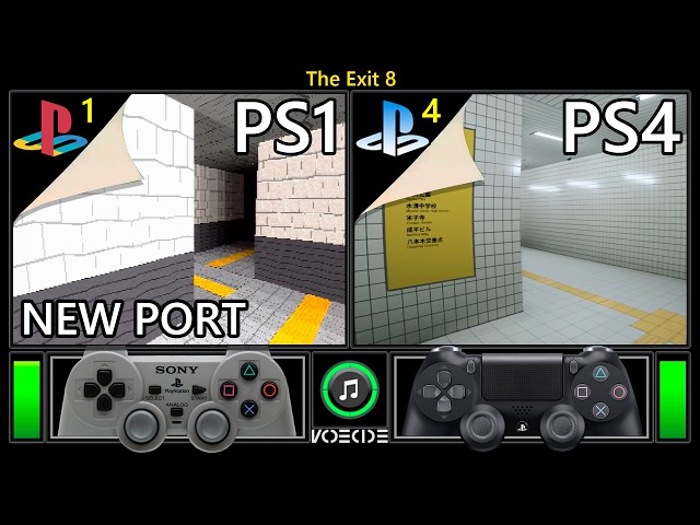 [NEW Port] The Exit 8 (PS1 vs PS4) Real Hardware Comparison
