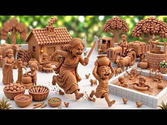 DIY Miniature Clay House | 12 Cute Tiny Kitchen Set Making | How to make handmade kitchen set mitti 