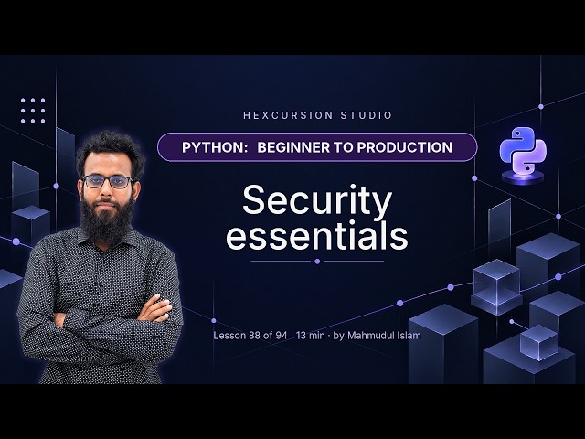 Python Security Essentials for Developers | Python 88/94
