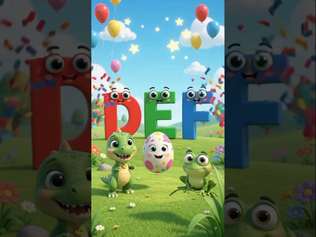 ABC Phonics Challenge 3.0 | D–E–F 🦖🥚🐸 | Fun ABC Song for Kids | #shorts #fyp