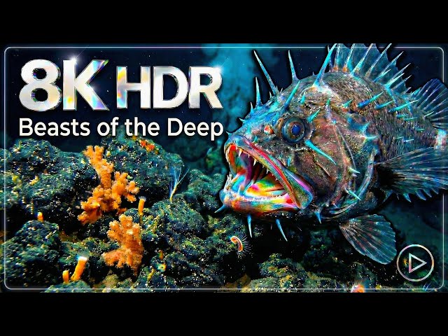 8K HDR Deep Sea Bioluminescence | OLED TEST Demo | Dolby Vision Style 60fps