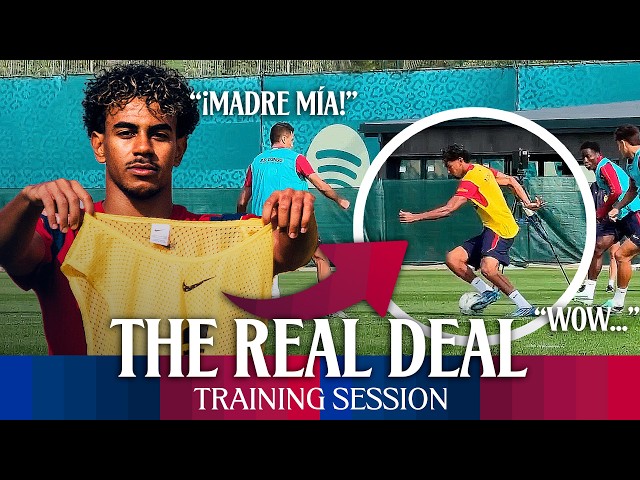 LAMINE warms up for EL CLÁSICO with CRAZY SOLO GOAL 🔥🤯 | FC Barcelona Training Session 🔵🔴