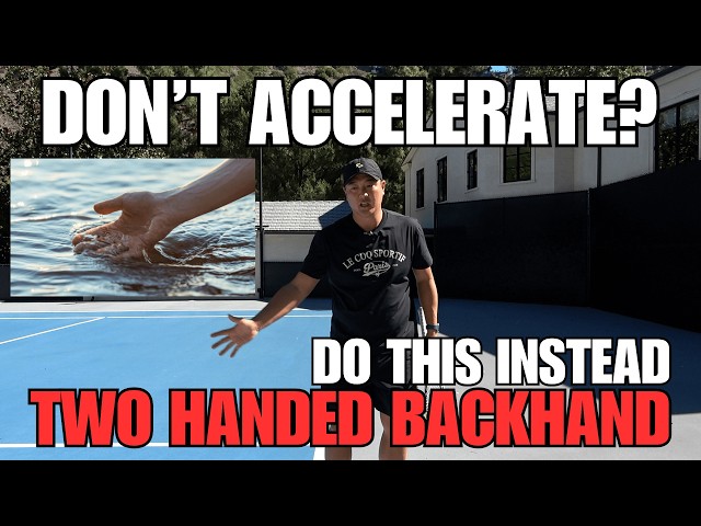 Don't accelerate! Slow down for more power! Two handed backhand power, control, and depth