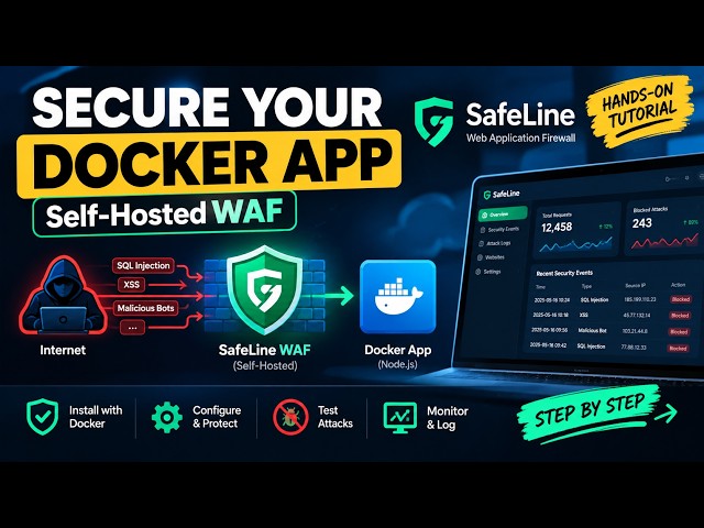 How to Secure a Docker App with a Self-Hosted WAF | SafeLine Tutorial
