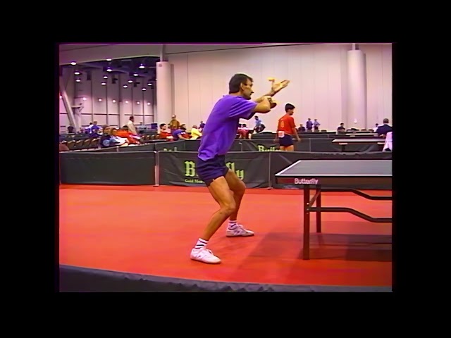 Andrzej Grubba and Leszek Kuchaski (POL) - Practice session at the 1992 World Doubles Cup