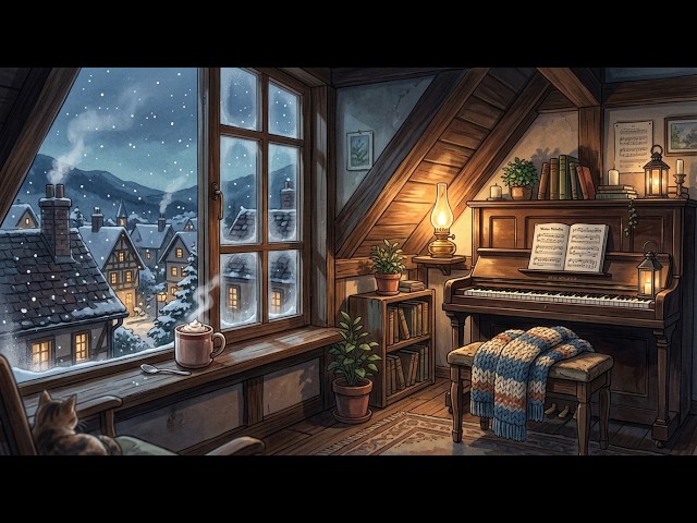 First Snowfall 🎹❄️ Ghibli Felt Piano Solo for Deep Focus & Winter Nostalgia