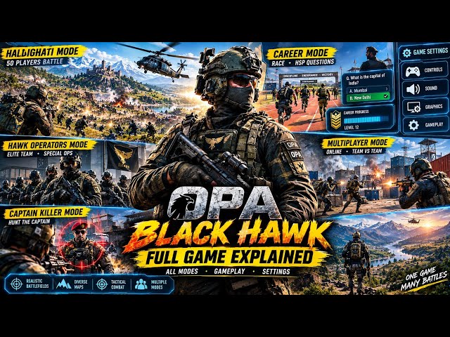 OPA BLACK HAWK – FULL GAME EXPLAINED! 🇮🇳 | All Modes, Gameplay, Career, Multiplayer & Settings |