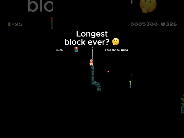 Longest block Ever in Super Mario Maker 2 #mario #nintendoswitch #nintendo