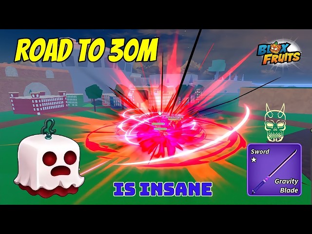 Road to 30M Bounty || This GHOST + Gravity Blade combo is OP! Blox Fruits