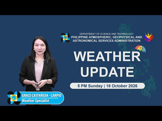 Public Weather Forecast issued at 5:00 PM | October 18, 2026 - Sunday