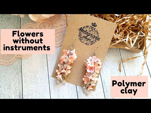 Small flowers without instruments * Polymer clay * DIY * Tutorial * Melagrana design*Flower earrings