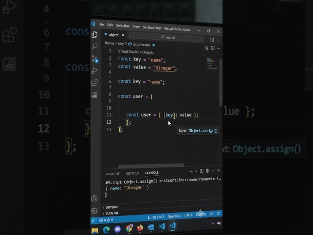 Computed Properties in JavaScript 🚀 Use variables as object keys! #JavaScript #Coding