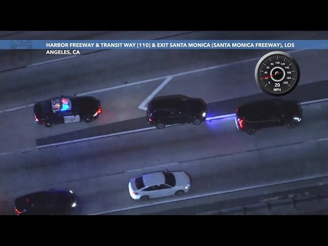 CHP officers chase driver in L.A.