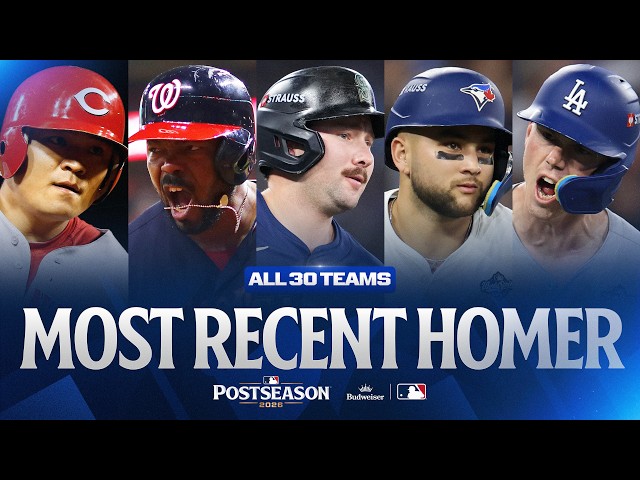 The most recent Postseason home run for ALL 30 MLB TEAMS! | No Time Like October