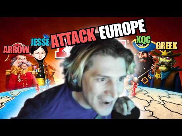 xQc is the BEST GENERAL in Risk: Global Domination with Jesse, Greek, and Arrow