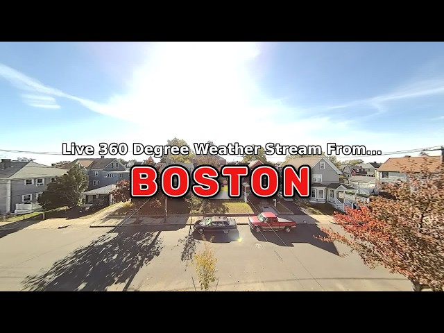 🔴 24x7 Boston Weather 180° 4k Street Cam 🏙️