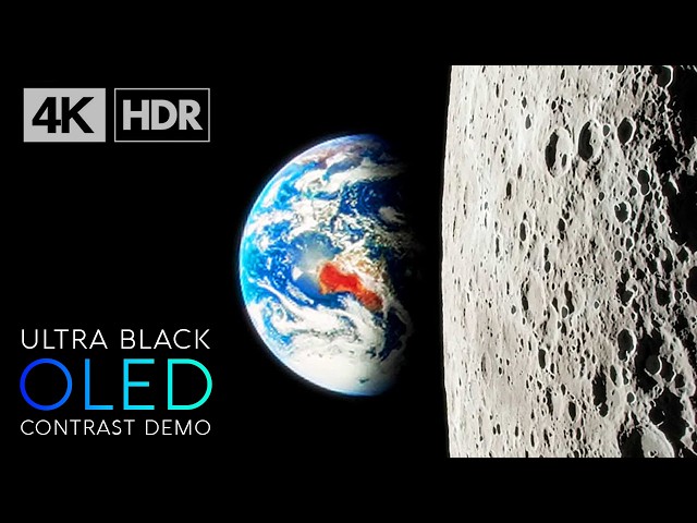 Amazing Views of the Moon in 4K HDR 🌕🌓🌒 CGI | OLED TV Black Level Test Demo #1
