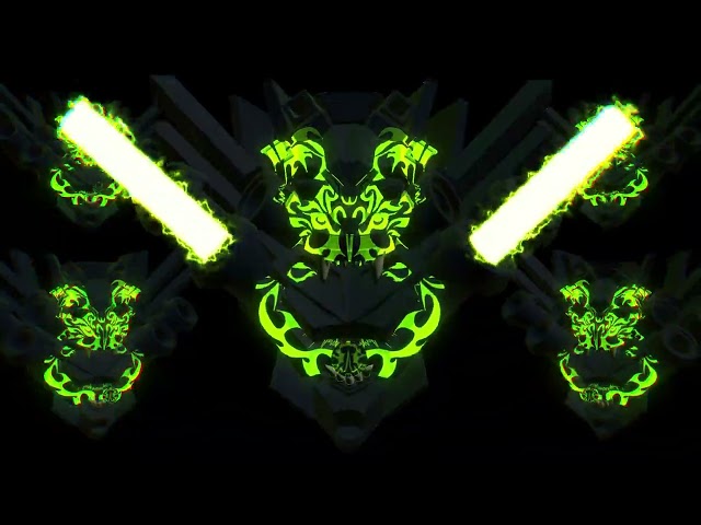 Vj Loop - animated futuristic tribal head