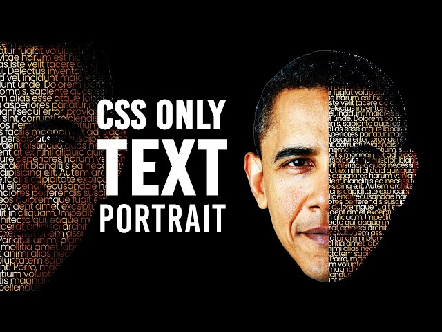 CSS Text Portrait Effects | Html CSS Tutorial