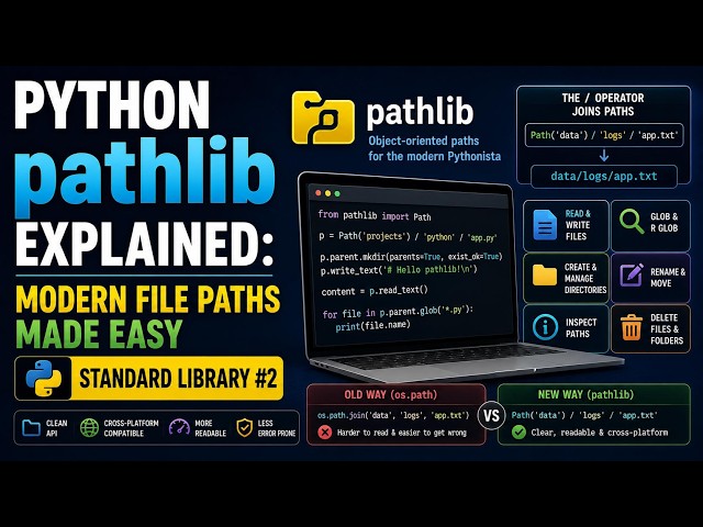 Python pathlib Explained: Modern File Paths Made Easy | Standard Library #2