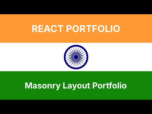 React JS Portfolio Website | Masonry Isotope Portfolio + About Me
