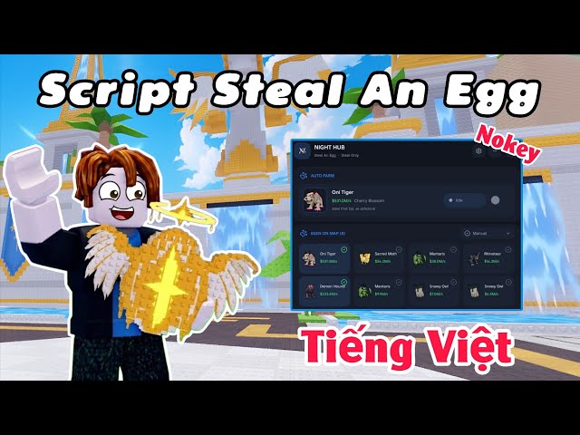 Latest Vietnamese Script for Auto-Steal Eggs, No Key, Fast Fly, Fast Run, Super Smooth