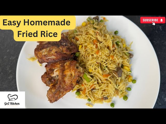 THE BEST FRIED RICE RECIPE // How to Make Easy Fried Rice and Chicken at Home