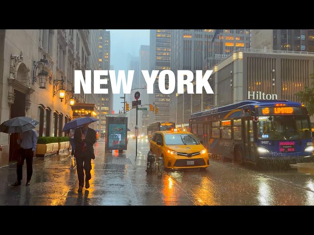 New York City 4K LIVE Rainy Manhattan on Sunday Evening (September 20, 2026)