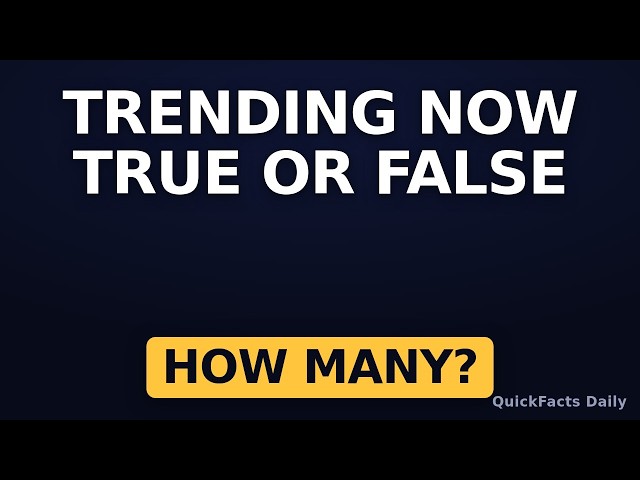 Trending Now: True or False? 🧠 Can You Beat Quizzy?