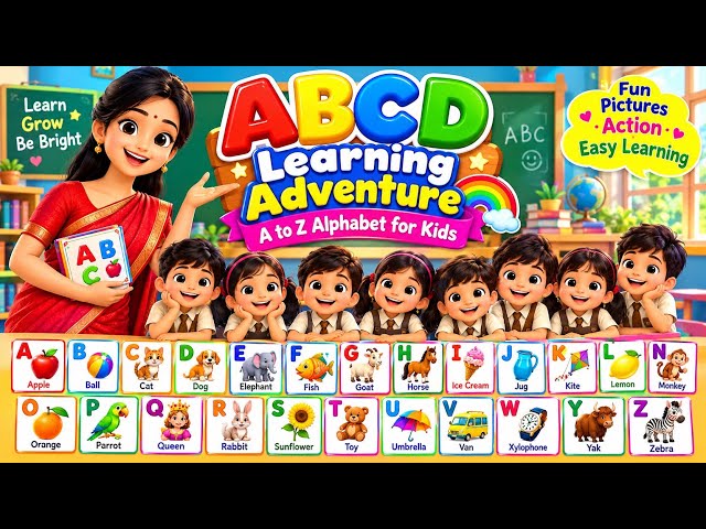 Welcome to a fun ABCD learning adventure! 🌈🔤✨|Alphabet Learning | Kids Educational Video