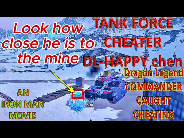 Tank Force Cheater Caught? DL-HAPPY chen Stands on Enemy Mine and It Doesn’t Explode