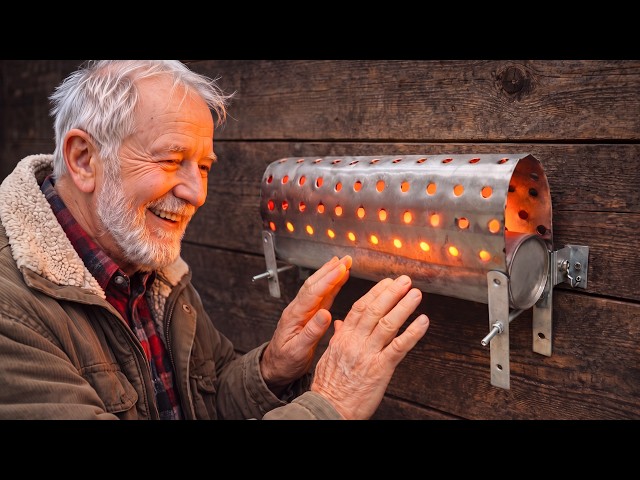 I made a DIY stove heater 😱 NO wood, no gas! You won’t believe the result!