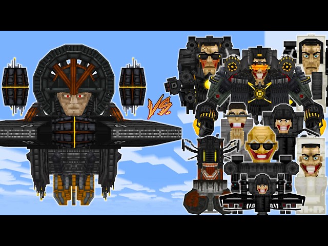ASTRO MOTHERSHIP vs All SKIBIDI TOILET | MINECRAFT PE BATTLE