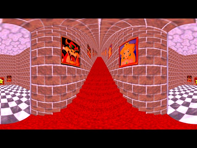 [4K 60FPS] SM64 1 Key TAS but with 360° World Map Projection