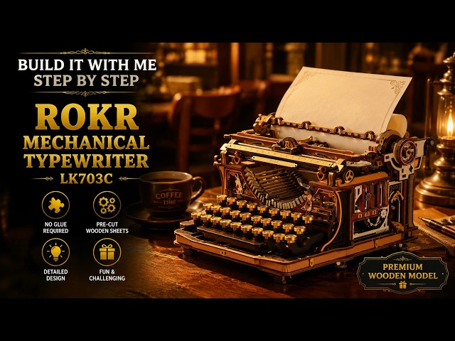 ROKR Mechanical Typewriter LK703C | Complete Step-by-Step Build @Robotime