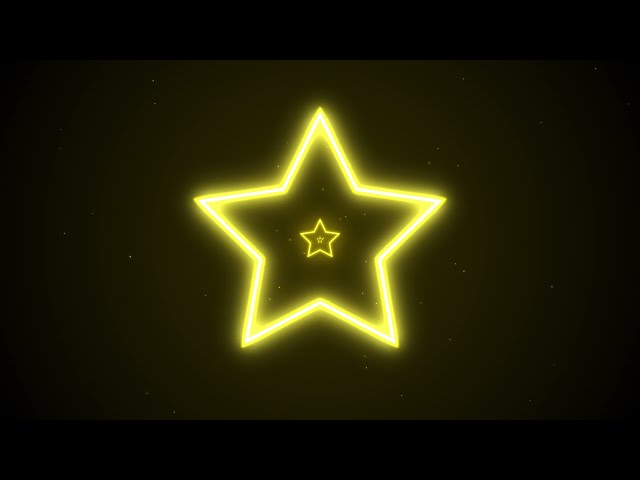 Shining Golden Neon Star Lights Tunnel Vj Loop Glow  [TikTok Trend Background]