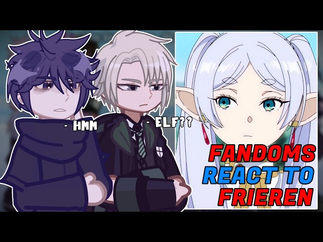 Fandoms React To Frieren // 2X SPEED // 🇷🇺/🇺🇸 // Gacha React